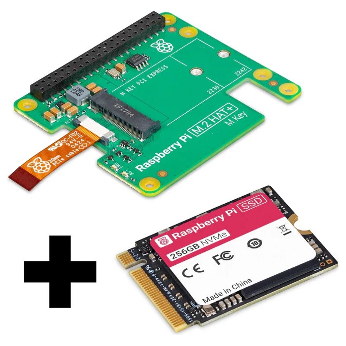 Raspberry Pi SC1675 - Kit HAT+ com SSD NVMe para Raspberry Pi 5 - 256GB ...
