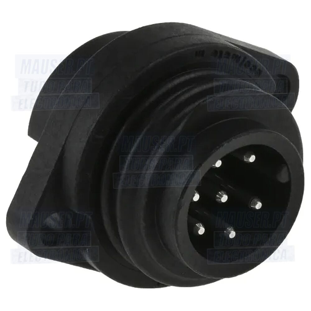 C016 30C006 100 12 AMPHENOL Ficha C16 macho 7 pinos (3+PE) para painel