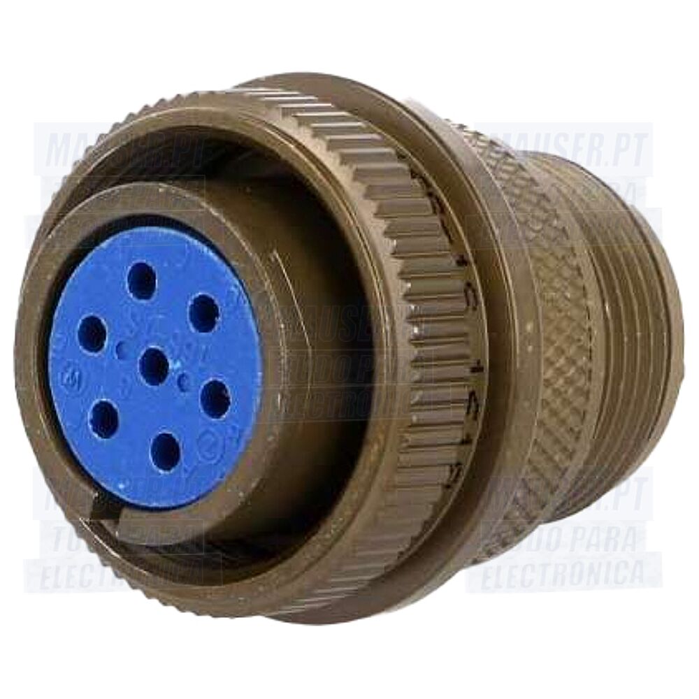 973106A16S1S AMPHENOL Ficha circular Series 97 7 pinos fêmea para